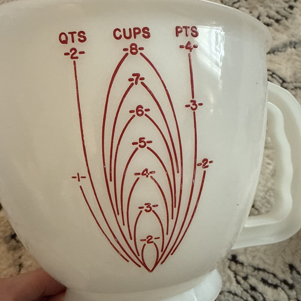 Vintage Tupperware Mix-N-Store #500/8 Cup 2 Qt Measuring Bowl Pitcher NO Lid - Picture 6 of 6